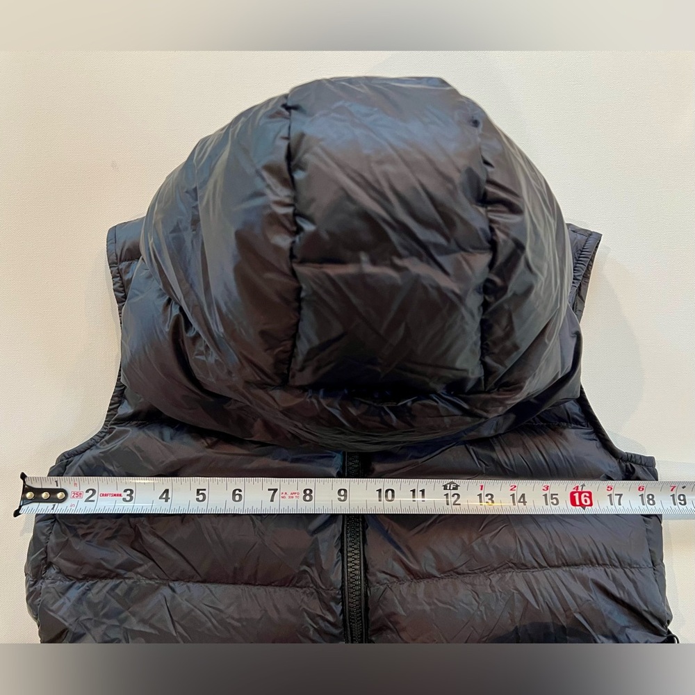 NWT Moncler Black Puffer GLYKERIA Vest with Hood Pockets Belt Size 1 Small - Picture 9 of 14